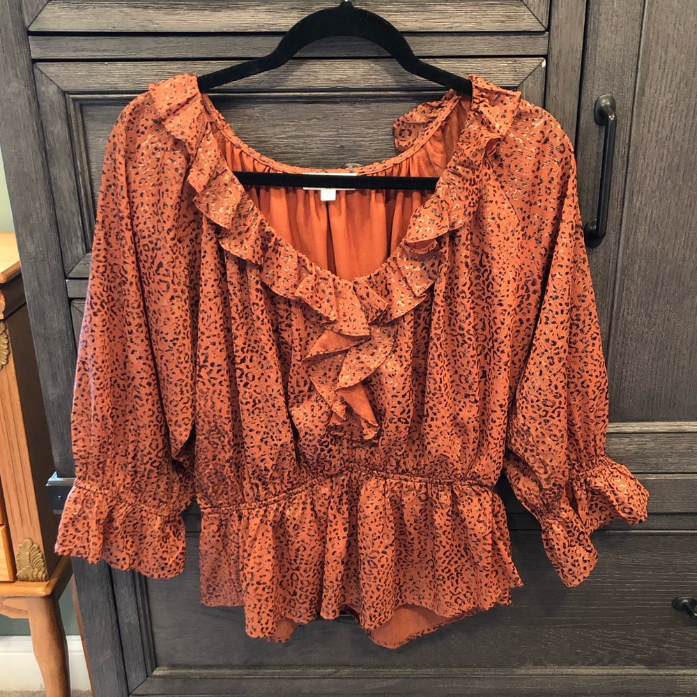 Leopard print boutique shirt